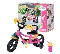 BABY born Bike for 43 cm Doll - With Horn, Light and Mudguards - Easy for Small Hands, Creative Play Promotes Empathy and Social Skills, For Toddlers 3 Years and Up - Includes Water Bottle