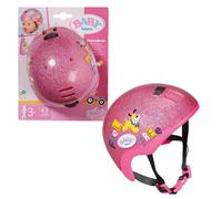 BABY Born Helmet 836835 - Helmet Accessory for 43cm Dolls - Compatible with Tricycle - Features Glitter Design - Suitable for Children from 3 Years Old, Rosa