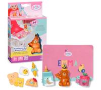 BABY born Breakfast Set with Click & Play for 43 cm Dolls | Click & Play function, food items and placemat, fits 43 cm dolls