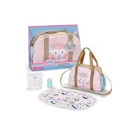 BABY born Changing Bag, doll changing bag with floral design incl. changing mat, diaper, and powder box