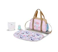 BABY born Changing Bag, doll changing bag with floral design incl. changing mat, diaper, and powder box