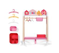 BABY born Clothes Rack with mirror, hangers & shelf - doll clothing rail with accessories for 36 cm & 43 cm dolls