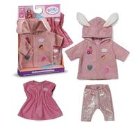 BABY born Coat Set with Dress, Leggings and Hood with Ears for 43cm Dolls