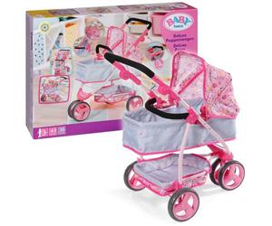 BABY born Deluxe Pushchair with Adjustable Handle | Adjustable handle, adjustable reclining position, fits 43 cm dolls