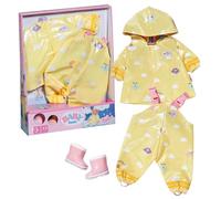 BABY born Deluxe Rain Outfit 836460 - Rain Set with Raincoat, Trousers, and Wellington Boots for Dolls up to 43cm - Suitable for Children from 3 Years Old