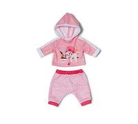 BABY born Pink Jogging Suit, Pink Patterned Trousers and Hoodie for 43cm Dolls, 837313 Zapf Creation