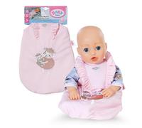 BABY born Doll Sleeping Bag - Pink Sleeping Bag with Ruffles and Fastening - High-Quality Doll Accessories - Suitable for All 36 cm & 43 cm Dolls