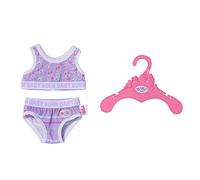 BABY born, doll underwear, 43cm, 2-piece underwear set in purple and white with top and underpants, 834220, Zapf Creation