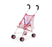 BABY born doll's pram with bag in pink with 3-point harness, foldable