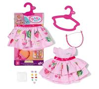 BABY born Pin-Play Dress - Doll outfit set with headband - Fits any 43cm dolls - Incl. decorative pins & storage box - Premium doll accessory