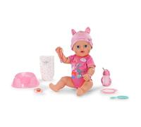 BABY born Emma Click & Play, baby doll with 10 functions and 8 accessories, for children from 3 years old, works without batteries, 43 cm tall doll with movable arms and click and play hand