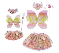 BABY born Fantasy unique Value Set for 43cm Dolls - Easy for Small Hands, Creative Play Promotes Empathy and Social Skills, For Toddlers 3 Years and Up - Includes Skirt, Headband, Wings and Magic Wand