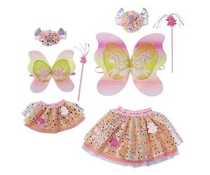 BABY born Fantasy unique Value Set for 43cm Dolls - Easy for Small Hands, Creative Play Promotes Empathy and Social Skills, For Toddlers 3 Years and Up - Includes Skirt, Headband, Wings and Magic Wand