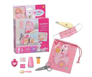 Baby born First Aid Kit 834091 - Accessories for Baby born Dolls - Includes 9 Medical Doll Accessories and Drawstring Pouch - Suitable for Kids from 3+, Pink