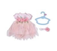 BABY born flower fairy outfit with pink dress, flower ornament, hairband for 43cm dolls