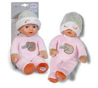 BABY born for babies Sleepy Rose - soft 30 cm doll - With pink body & integrated rattle - Fabric doll incl. fixed little hat - Suitable for newborns