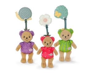 BABY born for babies Teddy berries 18cm, 3-fold assorted, strawberry/gooseberry/blueberry, rattle & crackling paper, teether, washable