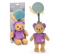 BABY born for Babies Teddy BlueBEARy 18 cm with Teether | Teething ring, rattle & crinkle paper, BlueBEARy design, washable