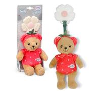 BABY born for Babies Teddy StrawBEARy 18 cm with Teether | Teething ring, rattle & crinkle paper, StrawBEARy design, washable