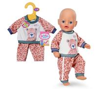 BABY born Jogging Suit, Cosy Leopard-Themed Outfit for 36cm Doll, 838112 Zapf Creation