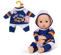 BABY born Navy Jogging Suit, Hoodie and Blue Patterned Trousers for 43cm Dolls, 838204 Zapf Creation