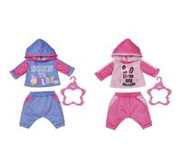 BABY born Jogging Suits Set of 2, 43 cm - For Toddlers 3 Years and Up - Easy for Small Hands - Includes Jogging Suits in Two Designs and Hanger,