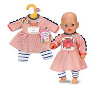 BABY born Premium Doll Outfit – Jungle Dress & Striped Leggings, Long Sleeves – 36 cm