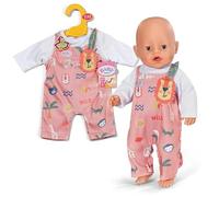 BABY born Jungle-Themed Dungarees, Outfit with Animal Motif for 43cm Dolls, 871669 Zapf Creation