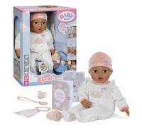 BABY born Leah 43cm, soft doll with 7 electronic functions and sound for children from 3 years, in ccessories