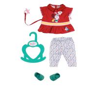 BABY Born Little Sporty Outfit Red for 36 cm Dolls - Easy for Small Hands, Creative Play Promotes Empathy and Social Skills, For Toddlers 2 Years and Up - Includes Dress, Trousers, Shoes, and Hanger