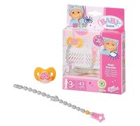 BABY Born Magic Dummy with Chain 2 Designs 832486 - Accessories for 43cm BABY Born Magic Dolls with Sleep & Wake Up Function For Toddlers - Includes 1 Magic Eyes Dummy with Chain