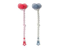 BABY born Zapf Creation Magic Dummy with Clip, 2 Assorted Designs for 43 cm Functional Dolls, Pink