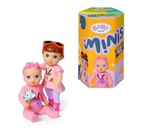 BABY born Minis Online Double Pack 2 Alex and Anna 906033 - 6.5cm Doll with Colour Change Effects and 7cm Doll with Removeable Sunglasses - Suitable for Kids From 3+ Years, Pink