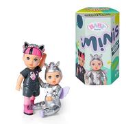 BABY born Minis Online Double Pack 4 Noah and Billie 906057 - 6.5cm Doll with Metallic Colour Outfit and 7cm Doll with Removeable Headband - Suitable for Kids From 3+ Years