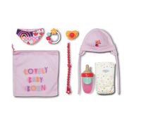 BABY born Newborn Set - Includes hat, bottle, nappy, rattle, bib, dummy & dummy chain - Fits any 43cm dolls - Premium doll accessory
