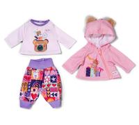 BABY born Newborn Doll Outfit with Hooded Jacket, Shirt and Trousers, Outfit for 43cm Dolls, 837290 Zapf Creation