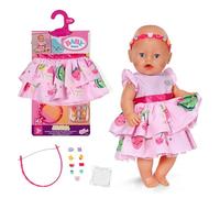 BABY born Pin-Play Dress - Doll outfit set with headband - Fits any 43cm dolls - Incl. decorative pins & storage box - Premium doll accessory