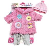 BABY born Pink Coat Set 833834 - Pink Fluffy Coat with Matching Leggings and Hat for 43cm Dolls - Doll Not Included - Suitable for Kids From 3+ Years43cm