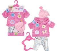 BABY born Pink Coat Set 833834 - Pink Fluffy Coat with Matching Leggings and Hat for 43cm Dolls - Doll Not Included - Suitable for Kids From 3+ Years43cm