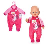 BABY born Romper in Pink Bunny Design - Incl. Doll Clothes Hanger - Premium doll clothing - Doll accessories for all dolls of size 43 cm