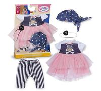 BABY born Pirate Girl Outfit with Dress, Pants, Headscarf and Eye Patch for 43cm Dolls