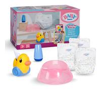 BABY born Potty Set - Includes Diapers, Cream Jar & Duck Berta as Tissue Dispenser Doll Accessory - For Dolls Sized 36 cm & 43 cm, Pink