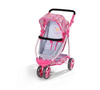 BABY born Pram with Folding Hood, Converts from Classic Pram to a Sporty Jogger, Storage for Accessories, Fits 43cm Dolls, For Children Aged 3+, 834145 Zapf Creation, Pink