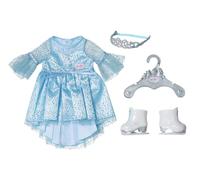 BABY born Princess on Ice 836095 - Princess Dress with Matching Ice Skates and Tiara for 43cm Dolls - Suitable for Children from 3 Years Old