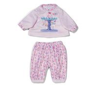 BABY Born doll pyjamas I With long-sleeved shirt & colourful leggings I Soft doll sleepwear set I Doll nightwear 43 cm I doll clothes I Puppet sleep suit for 43 cm dolls