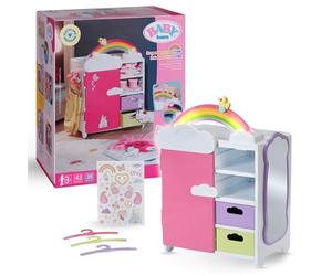 BABY born Rainbow Wardrobe with Lights & Sounds | Lights and sounds, shoe shelves, clothes hangers and stickers