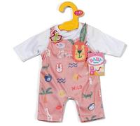 BABY born Jungle-Themed Dungarees, Outfit with Animal Motif for 43cm Dolls, 871669 Zapf Creation