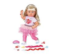 BABY born Sister Play & Style 835401-43cm Doll with Posable Head and Body - Features 7 Lifelike Functions and 10 Accessories - Suitable for Kids From 4+ Years