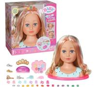 BABY born Sister Styling Head Princess 835432 - Styling Head with Blonde Hair and Make-Up Palette - Includes 32 Hair Accessories - Suitable for Kids From 3+ Years