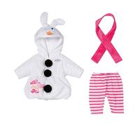 BABY born Zapf Creation Snowman Costume Consisting of Jumpsuit, Leggings and Scarf for 43 cm Dolls